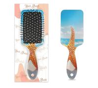 Spazzola per capelli a forma di stella marina oceano stella marina cuscino d'aria bagnato asciutto spazzola districante in plastica per bambini adulti regalo per il rientro a scuola donne uomini
