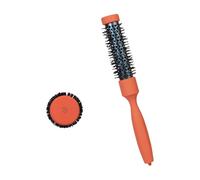 Spazzola per capelli a rullo in ceramica con setole in nylon per ricci volumizzanti e protezioni termiche manico in legno di faggio strumento per lo styling rullo in nylon barili in alluminio