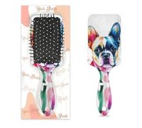 Spazzola per capelli ad acquerello Bulldog francese cane bagnato asciutto cuscino d'aria spazzola per capelli districante in plastica spazzola per capelli per bambini adulti ritorno a scuola regalo
