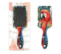 Spazzola per capelli ad acquerello con motivo floreale tropicale bagnato asciutto cuscino d'aria spazzola districante in plastica per bambini adulti regalo per il rientro a scuola donne uomini