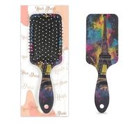 Spazzola per capelli ad acquerello Parigi Torre Eiffel Art Spazzola per capelli Bagnato Asciutto Cuscino D'aria Spazzola per Capelli Districante Plastica Spazzola per Capelli per Bambini Adulti