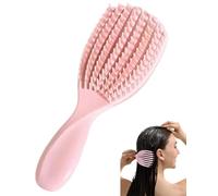 Spazzola per capelli afro americani/africani, testurizzata, professionale, curva ventilata, per bagnati, asciutti e ricci, districante, massaggio, parrucchiere (rosa, S)