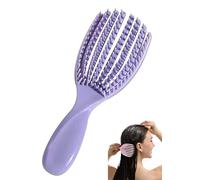Spazzola per capelli afro americani/africani, testurizzata, professionale, curva ventilata, per bagnati, asciutti, ricci, districanti, massaggi, parrucchieri (viola, S)