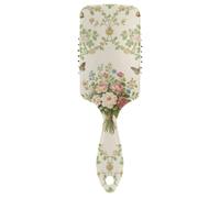 Spazzola per capelli amichevole modello retrò europeo verde per asciugatura del phon Progettato cuoio capelluto massaggiatore spazzola per capelli corti con manico ergonomico cepillo para pelo rizado