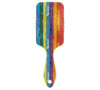 Spazzola per capelli antistatica a righe arcobaleno da uomo Progettato per massaggio del cuoio capelluto per capelli corti con manico ergonomico cepillo para cabello