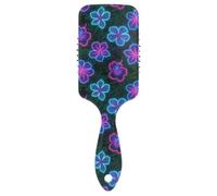 Spazzola per capelli antistatica colorata fluorescente Neon Tropical Flowers Spazzola per capelli progettata per la perdita dei capelli con manico ergonomico cepillo para pelo rizado