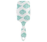 Spazzola per capelli antistatica per capelli sottili con motivo nuvola cinese verde menta per capelli fini Spazzola da massaggio progettata per capelli lunghi con manico ergonomico cepillos para