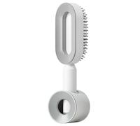 Spazzola per capelli autopulente a pressione con setole massaggianti, design 3D, manico ergonomico, rilascio dei capelli con un clic, adatta a tutti i tipi di capelli