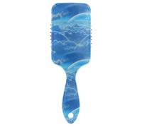 spazzola per capelli blu e arcobaleno amichevole per capelli fini Progettato massaggio del cuoio capelluto per l'asciugatura con manico ergonomico cepillo anti crespo para cabello