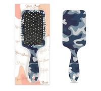 Spazzola per capelli blu mimetica blu navy camo bagnato asciutto cuscino d'aria spazzola per capelli districante in plastica spazzola per capelli per bambini adulti ritorno a scuola regalo donne