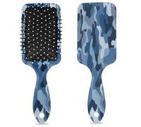 Spazzola per capelli classica blu mimetica stampa mimetica cuscino d'aria asciutto bagnato spazzola per capelli districante in plastica per bambini adulti regalo per il rientro a scuola donne uomini