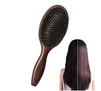 Spazzola per capelli, con denti arrotondati, per cuoio capelluto, in legno di faggio naturale, spazzola districante per capelli, per parrucchieri, rimozione di sporco e polvere
