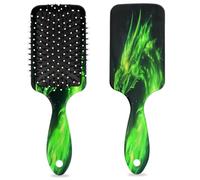 Spazzola per capelli con drago di fuoco verde modello drago cinese cuscino d'aria asciutto bagnato spazzola per capelli districante in plastica spazzola per capelli per bambini adulti ritorno a scuola
