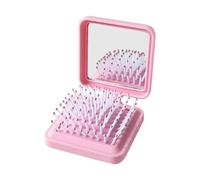 Spazzola per capelli con lo specchio, spazzola pieghevole compatta con lo specchio per la borsa, piccola spazzola portatile da viaggio della tasca per gli uomini delle donne