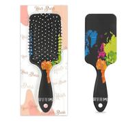 Spazzola per capelli con mappa del mondo, spazzola per capelli bagnata e asciutta, spazzola per capelli districante in plastica per bambini e adulti, regalo per il rientro a scuola, donne e uomini