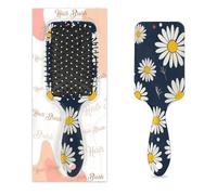 Spazzola per capelli con motivo floreale a margherita, per donne e ragazze, antistatica con setole in nylon lisce, spazzola districante, design leggero di ventilazione per capelli bagnati e asciutti