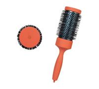 Spazzola per capelli con nucleo in ceramica con setole in nylon resistenti al calore, manico ergonomico in legno di faggio crea ricci rimbalzanti per capelli corti e medi con manico in legno di faggio