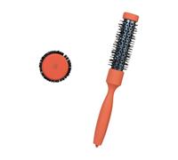 Spazzola per capelli con nucleo in ceramica con setole in nylon resistenti al calore, manico ergonomico in legno di faggio crea ricci rimbalzanti per capelli corti e medi spazzola a rullo in ceramica