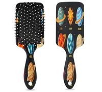 Spazzola per capelli con pianeti del sistema solare Spazio Pianeta Bagnato Asciutto Cuscino D'aria Spazzola per Capelli Districante Plastica Spazzola per Capelli per Bambini Adulti Ritorno A Scuola