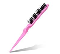 Spazzola per capelli con setole di cinghiale da donna, rosa, con setole in nylon, per acconciare i bordi, con setole di cinghiale, per il controllo dei bordi, per pettinare i bordi