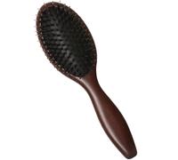 Spazzola per capelli con setole di cinghiale e setole in nylon, manico in legno di faggio, massaggio con cuscino d'aria, spazzola per capelli, 8,5 x 25 cm, adatta per tutti i tipi di capelli