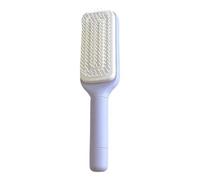 Spazzola per capelli con setole retrattili, facile da pulire, antistatica, pettine portatile con manico rotante per capelli lisci e ricci
