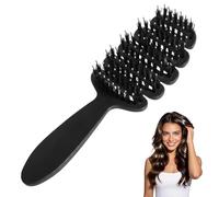 Spazzola per capelli con setole, spazzola lisciante con design concavo a 10°, flusso d'aria calda a 5 fori per asciugatura rapida, districante e anti-crespo, spazzola per capelli per massaggio del