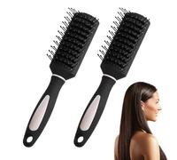 Spazzola per capelli con sfiato, set di 2 spazzole per capelli da donna, districanti delicati e senza calore, pettine rotondo antistatico per tutti i tipi, strumenti per lo styling del salone a casa