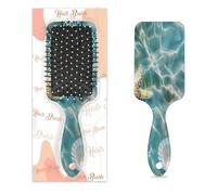 Spazzola per capelli con stella marina estiva e spiaggia, conchiglie, oceano, cuscino d'aria bagnato, spazzola districante in plastica, per bambini e adulti, regalo per il rientro a scuola, donne e