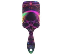 Spazzola per capelli con teschio pirata e tarocchi con fori Spazzola da massaggio progettata per tutti i tipi di capelli con manico ergonomico cepillo para cabello rizado