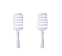 Spazzola per capelli curva ventilata, 2 pezzi, spazzola per capelli ventilata per un'asciugatura più rapida, spazzola massaggiante lisciante per capelli ricci e spessi e styling (blu)