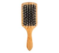 Spazzola per capelli da massaggio - Pettini in legno naturale Paddle Hair Cura del cuoio capelluto Cuscino sano Airbag Massaggio Spazzola per capelli 2 colori(Gomma nera)