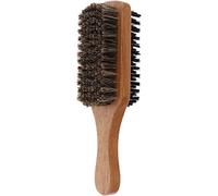 Spazzola per capelli da uomo setole a setole per la spiga per la barba, pennello maschio a onda di legno naturale per capelli fine, sottile, corto, lungo, spessi, ricci, ondulati, 1