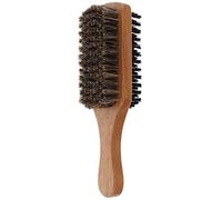 Spazzola per capelli da uomo setole a setole per la spiga per la barba, pennello maschio a onda di legno naturale per capelli fine, sottile, corto, lungo, spessi, ricci e ondulati