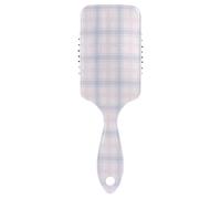 Spazzola per capelli da viaggio delicata a scacchiera blu polvere Spazzola da massaggio progettata per tutti i tipi di capelli con manico ergonomico cepillo para cabello rizado