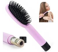 Spazzola per capelli da viaggio, spazzola per capelli Labs con scomparto segreto, spazzola di deviazione per nascondere contanti, piccoli gioielli, spazzola portatile per capelli per viaggi o casa