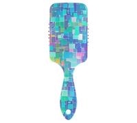 Spazzola per capelli delicata a quadri irregolari colorati al neon Progettato massaggio del cuoio capelluto per diradare i capelli con manico ergonomico cepillos para cabello
