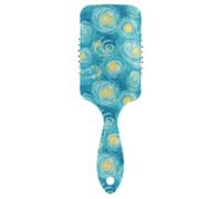 Spazzola per capelli delicata cielo blu-giallo per le donne Massaggio del cuoio capelluto progettato per capelli spessi con manico ergonomico cepillos para cabello