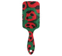Spazzola per capelli delicata con stampa leopardata rossa e verde per asciugare il phon Massaggiatore testa progettato per capelli lunghi con manico ergonomico cepillos para cabello