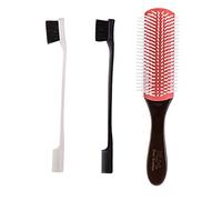 Spazzola per capelli districante con 2 pettini a doppia faccia per il controllo dei bordi
