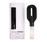 Spazzola per capelli districante con spruzzatore, Black | Idratante da viaggio e districante facile con nebulizzazione fine per ammorbidire i grovigli durante lo styling