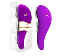 Spazzola per capelli districante per donne, ragazze e bambini, per far scorrere la spazzola districante per capelli bagnati, sottili, ricci, spessi e afro (viola scuro)