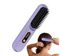 Spazzola per capelli dritto, spazzola per capelli in ABS cordless per capelli dritti, capelli caldi e dritti per donne e ragazze lunghe Styling Home Travel Party Daily Dating Wedding