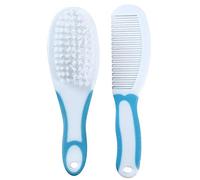 Spazzola per capelli e pettine, spazzola sicura per culla, regalo perfetto per feste e registrazione (spazzola per capelli e pettini), blu