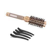 Spazzola per capelli ergonomica in ceramica dorata, adatta a tutti i tipi di capelli e lunghezze, pettine professionale da salone