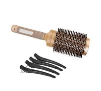 Spazzola per capelli ergonomica in ceramica dorata, adatta a tutti i tipi di capelli e lunghezze, pettine professionale da salone