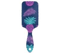 Spazzola per capelli estiva neon ananas foglia amichevole per fine Progettato cuoio capelluto massaggiatore spazzola per asciugatura con manico ergonomico cepillo anti crespo para cabello