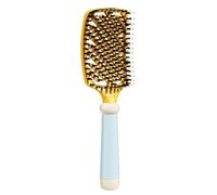 Spazzola per capelli in fibra naturale, spazzola per domare i capelli, strumento quotidiano per la cura del cuoio capelluto, booster statico, rilascio nodi, modellante, volumizzante e lucidante