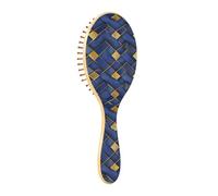 Spazzola per capelli in legno blu e oro modello di regole in legno spazzola per capelli in legno spazzole per capelli spazzola per capelli naturale