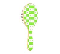 Spazzola per capelli in legno Buffalo Plaid Check Cuore Verde Paddle Spazzola per capelli in legno Spazzola per capelli in legno per le donne Spazzola per capelli da massaggio